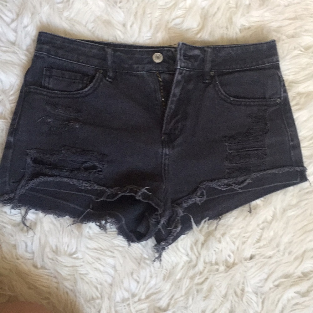 Black denim shorts from pacsun
